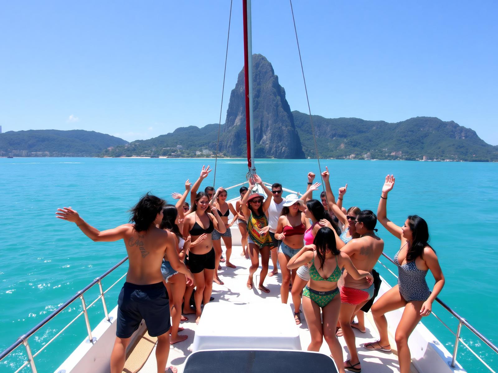 Boat party in Guanabara Bay