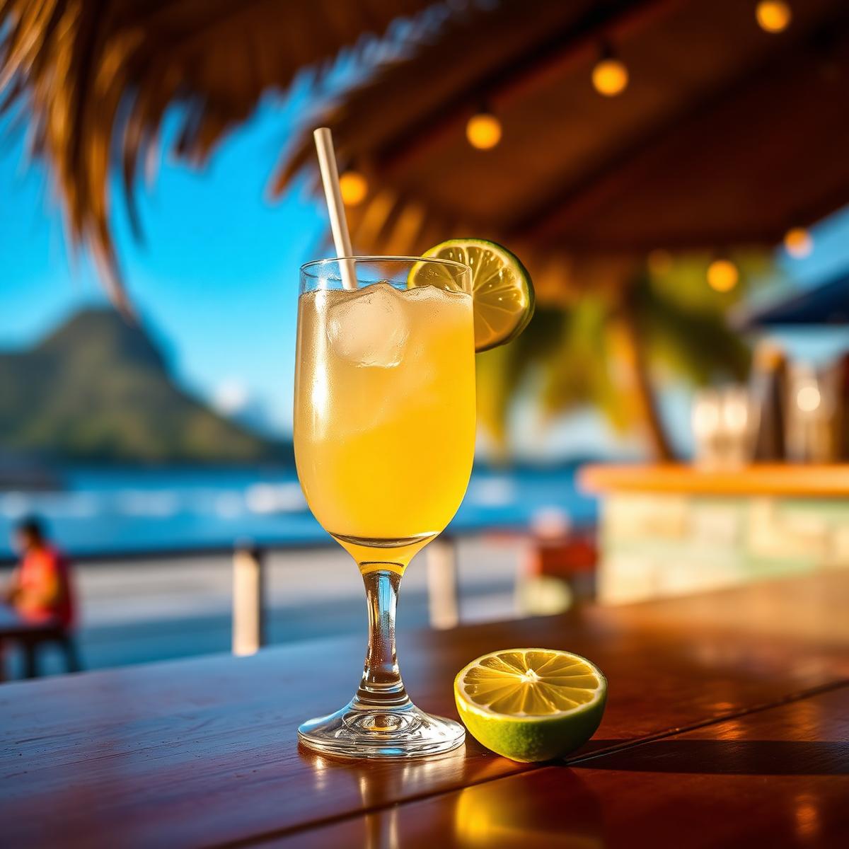 Caipirinha at a beach bar